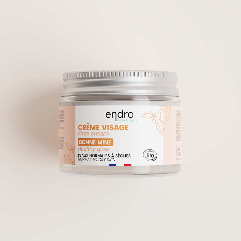 Crème visage hydratante bio Bonne Mine - Huile de carotte  - Toute peau - Endro - 50 mL