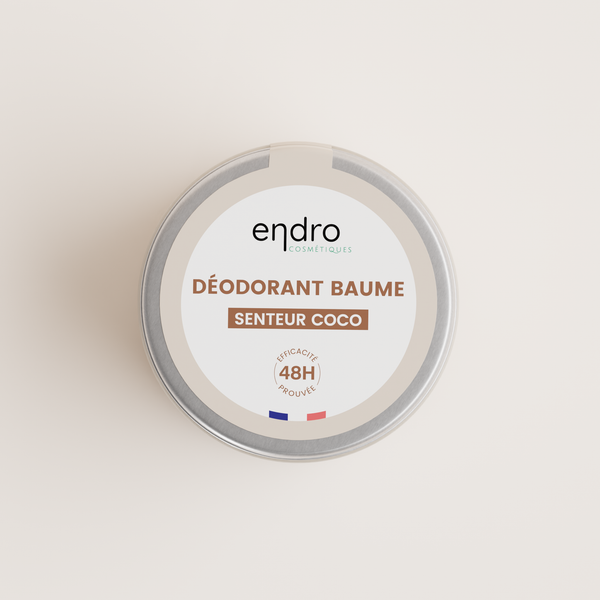 Baume déodorant bio 100% naturel - Huile de Coco, sans huiles essentielles - Toute peau - Endro - 50 mL