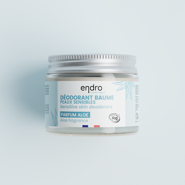 Baume déodorant bio 100% naturel - Concombre et Aloé Vera - Peau sensible - Endro - 50 mL