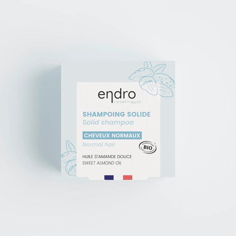 Shampoing solide bio - Huile d'amande douce - Cheveux normaux - Endro - 85 ml