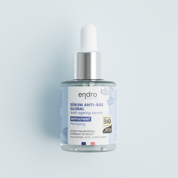 Sérum anti-âge repulpant - Acide hyaluronique et hydrolat de Bleuet - Endro - 30 ml