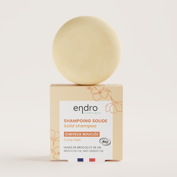 Shampoing solide bio - Huile de brocoli et de lin - Cheveux bouclés - Endro - 85 ml