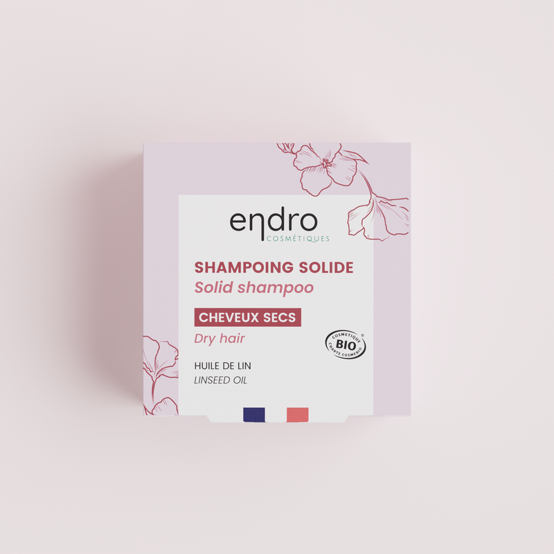 Organic solid shampoo - Pink granite, without essential oils - Dry hair - Endro - 100g