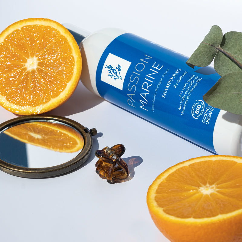 Vitality shampoo with marine active ingredients and organic citrus - Passion Marine - 250 mL