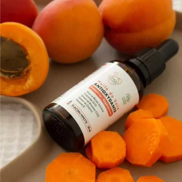 Huile de soin Protectrice Antioxydante - Noisette, carotte et rose musquée - Toute peau - Clémence & Vivien - 30 mL