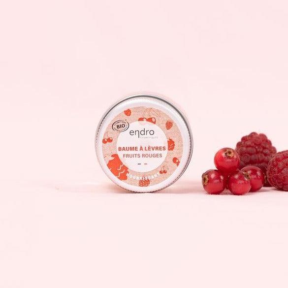Baume à lèvres bio 100% naturel - Fruits Rouges - Endro - 15mL
