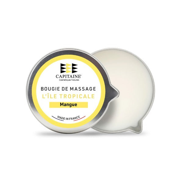 Bougie de massage - L'île Tropicale (Mangue) - Capitaine Cosmétiques - 150 gr