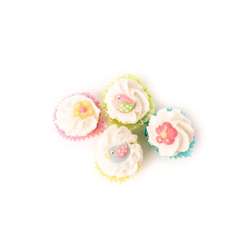 2 Mini Cupcakes "Comme Un Jardin" fondant pour le bain- Peau sèche - 2x50 gr - Autour du Bain