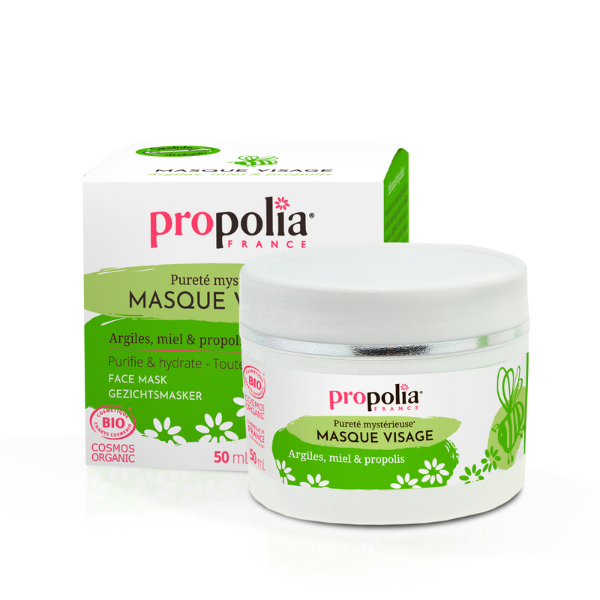 Masque visage bio - Kaolin, Miel & Propolis - Propolia - 50ml