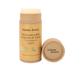 Déodorant solide bio - Citron & Bergamote - Au beurre de cacao - Comme Avant - 50g
