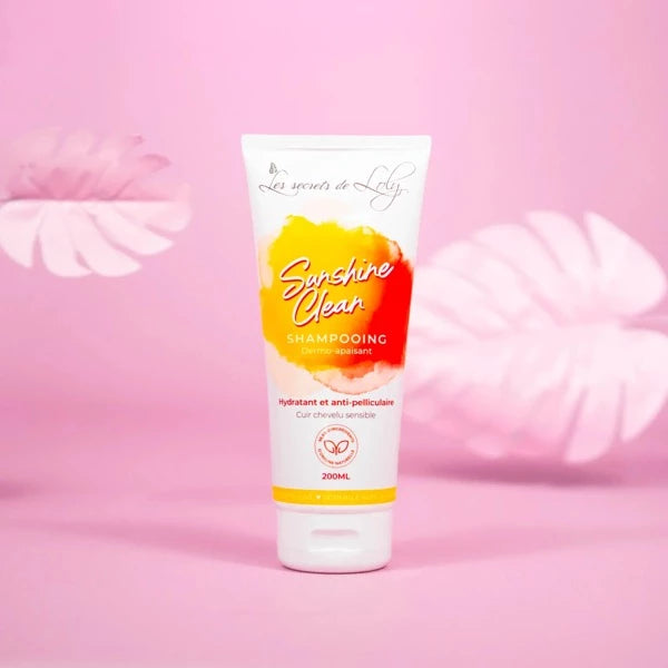 Shampooing "Sunshine Clean"- Hydratant et anti-pelliculaire - Huile essentielle de citron - Cuir chevelu sensible - Les Secrets de Loly - 200ml