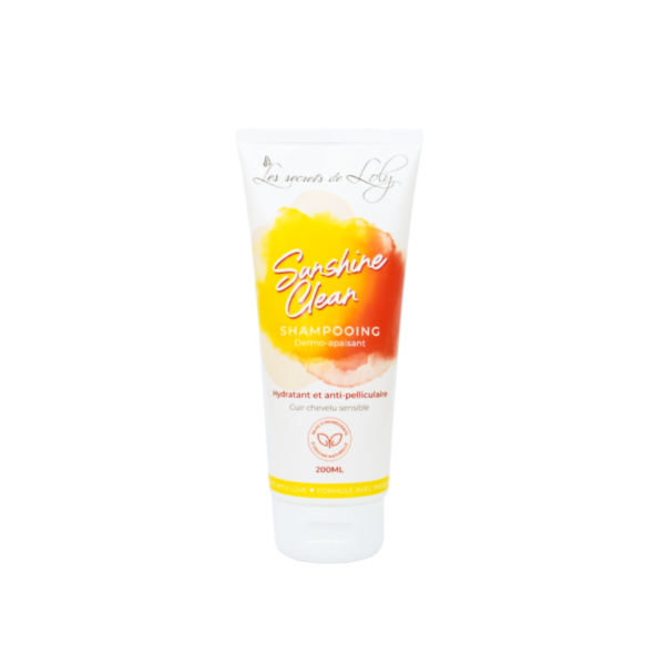 Shampooing "Sunshine Clean"- Hydratant et anti-pelliculaire - Huile essentielle de citron - Cuir chevelu sensible - Les Secrets de Loly - 200ml