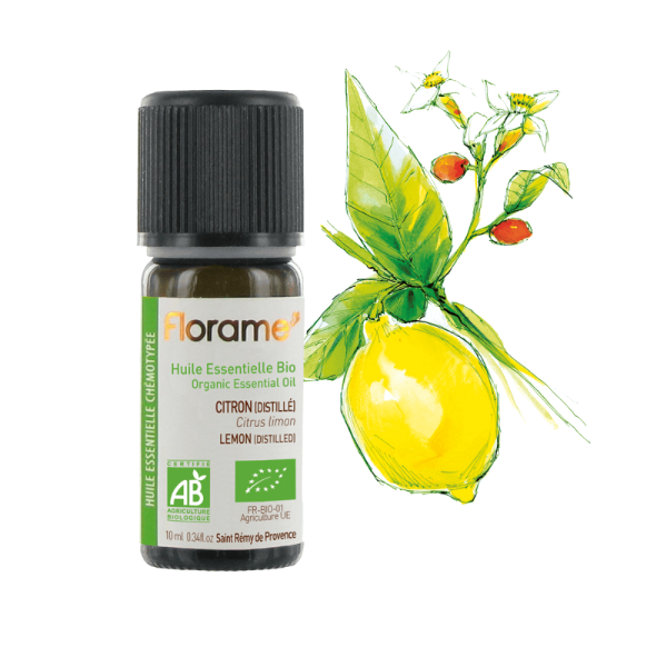 Huile Essentielle de Citron Distillé Bio - Florame - 10 ml