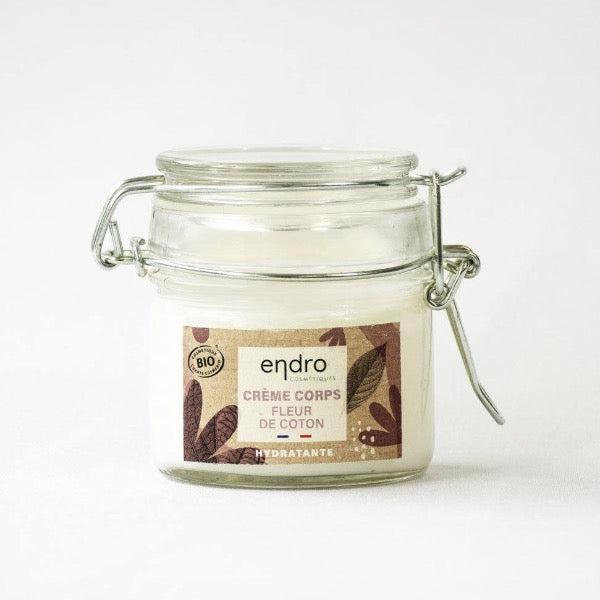 Crème corps hydratante bio Fleur de coton - Huile d'amande douce - Toute peau - Endro - 100 mL