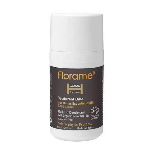 Déodorant bille - Parfum frais et boisé - Florame - 50 ml
