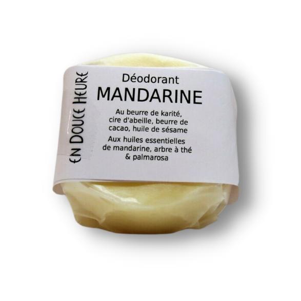 Déodorant Mandarine sans emballage 100% naturel - Toute peau - Savonnerie En Douce Heure - 50 gr