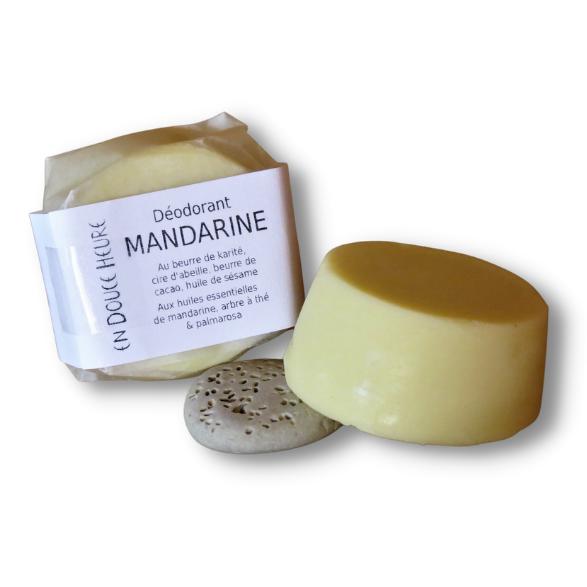 Déodorant Mandarine sans emballage 100% naturel - Toute peau - Savonnerie En Douce Heure - 50 gr