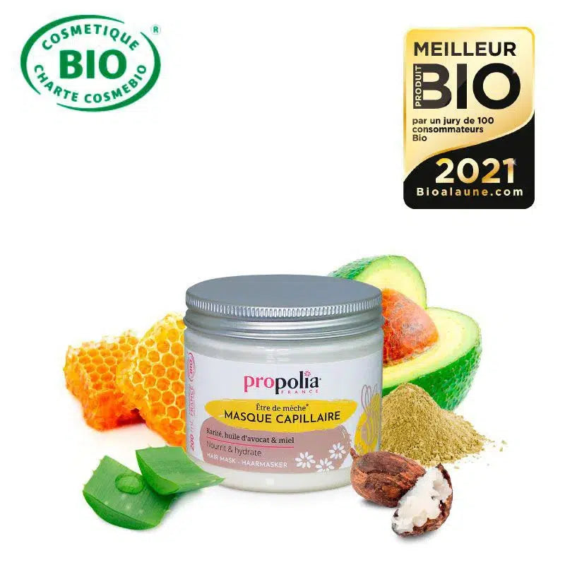 Masque crème capillaire bio nourrissant - Propolia - 200 mL