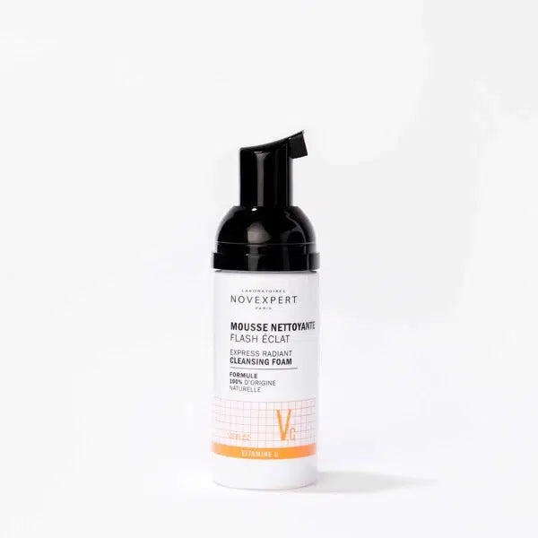 Miniature Mousse Nettoyante Flash Éclat - A la Vitamine C, Noix de Coco et Aloe Vera - Toute peau - Vitamine C - Novexpert - 40 mL
