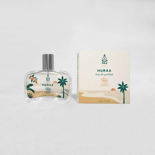 Eau de parfum exotique HURAA - huiles essentielles bio - EQ Love - 50 mL