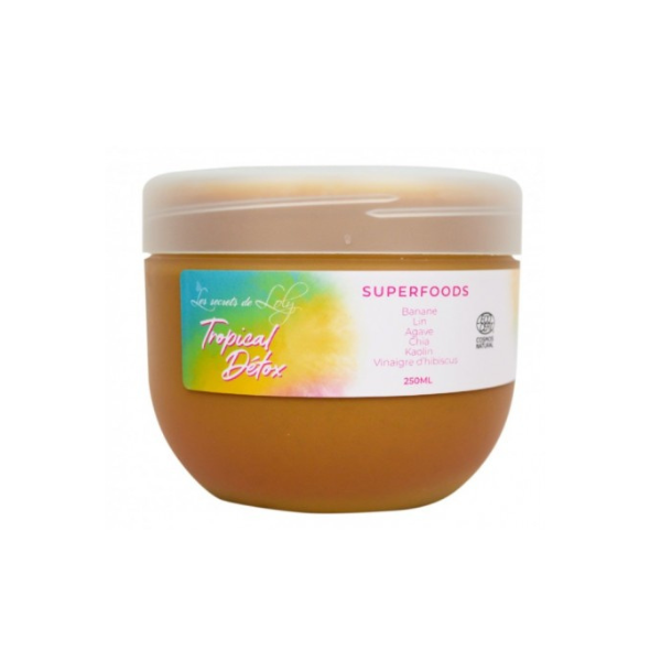 "Tropical Detox" 4-in-1 hair care - Soft clay, banana and linseed - All hair types - Les Secrets de Loly - 250ml
