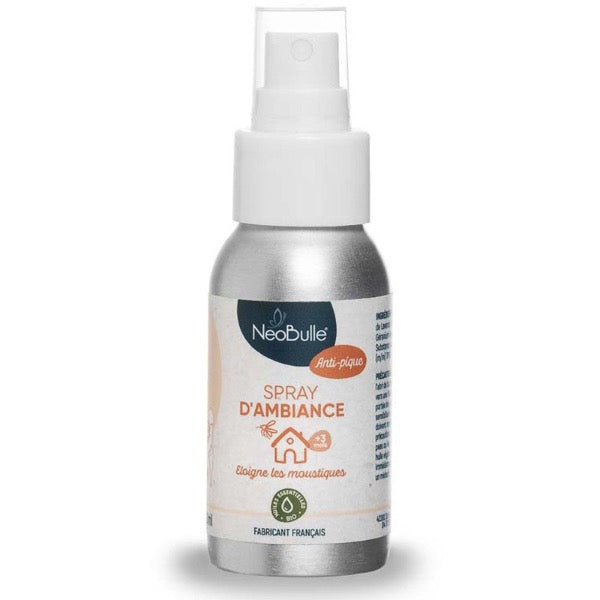 Spray d'ambiance anti-pique - huile essentielle de Lavande fine, Eucalyptus citriodora et Géranium Rosat - Néobulle - 50ml