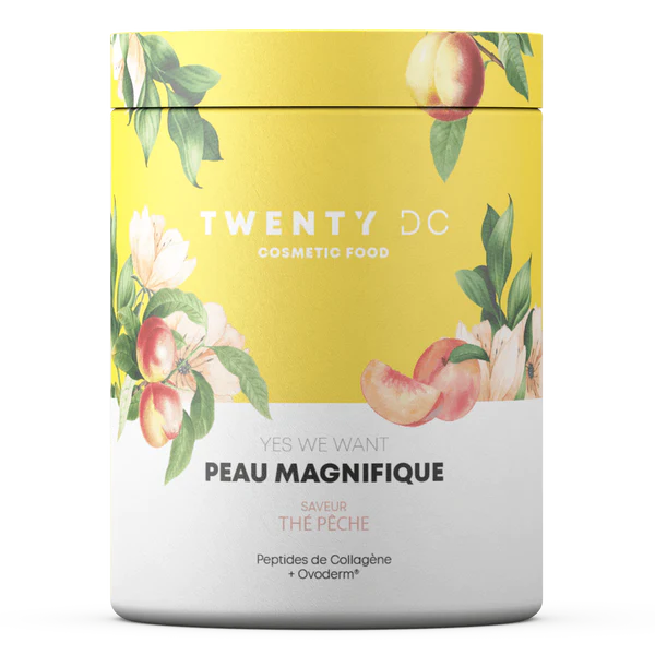 Collagène marin - Peau Magnifique - goût thé pêche - Twenty DC