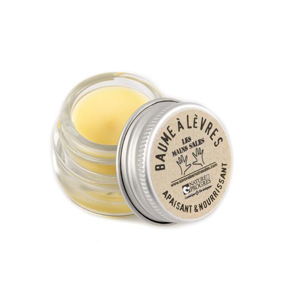 Baume à lèvres aux beurres de karité et cacao - Sans huiles essentielles - Les Mains Sales - 7 mL