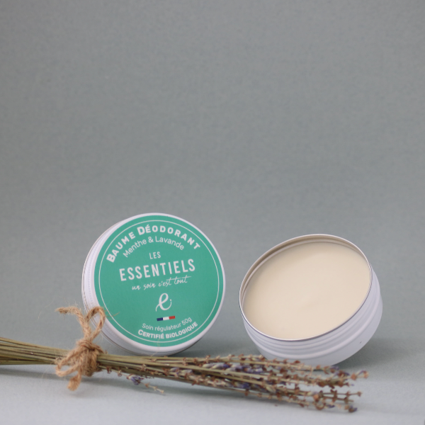 Baume déodorant Menthe Poivrée & Lavande - Toute peau - Savonnerie Les Essentiels - 60 mL