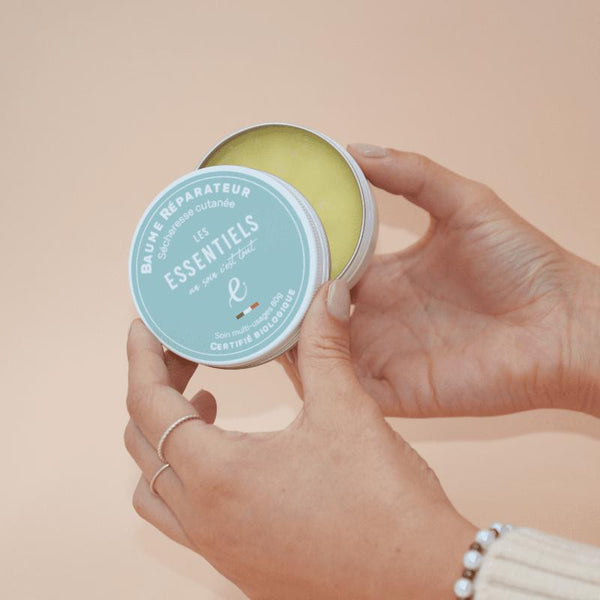 Baume réparateur bio Mains, Pieds & Corps - Peau sèche & abîmée - Savonnerie Les Essentiels - 100 mL