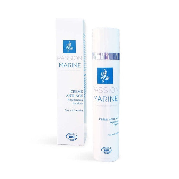 Crème Anti-Age Régénération Suprême - Peau mature - aux Algues Marines Bio - Passion Marine - 50 mL