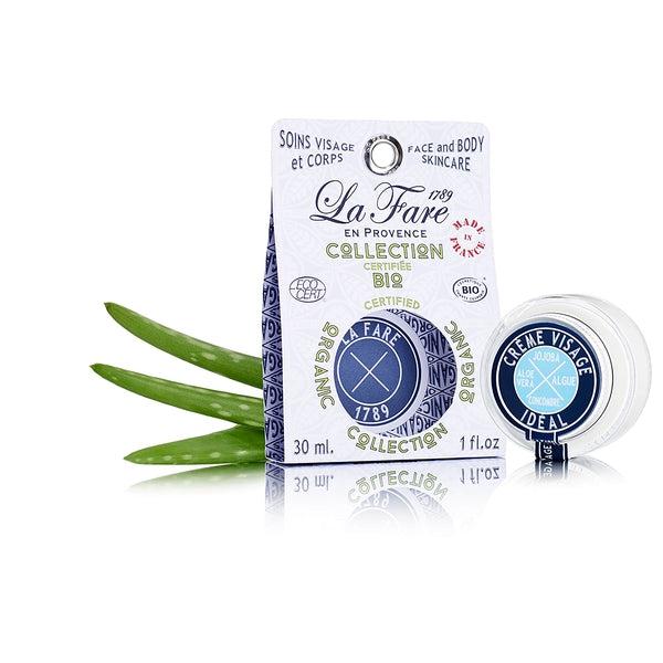 Crème visage Idéal Jojoba, Concombre, Aloe vera et Algue marine - Toute peau - La Fare 1789 - 30 mL