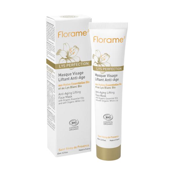 Masque Visage Liftant anti-âge bio - Lys blanc, Bourrache et Rosier Muscat - Lys Perfection - Florame - 65 ml