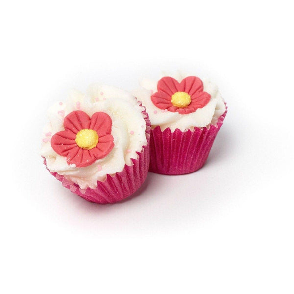 2 Mini Cupcakes "Fraisy" fondant pour le bain - Peau sèche - 2x50 gr - Autour du Bain