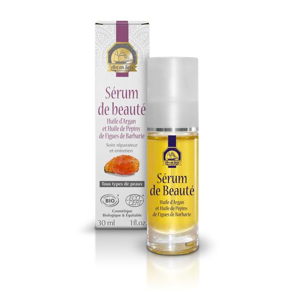 Sérum de beauté réparateur - Huile de pépin de figues de Barbarie et Huile d'Argan - Toute peau - Arc en Sels - 30 mL