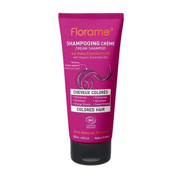 Shampoing cheveux colorés bio - huiles essentielles bio et kératine végétale de bambou - Florame - 200ml
